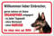 AdriLeo Schild - Vorsicht Deutscher Schäferhund - Willkommen Lieber Einbrecher - (20x30cm) / Achtung Hund Wachhund robust langlebig UV-beständig wetterfestes Warnschild