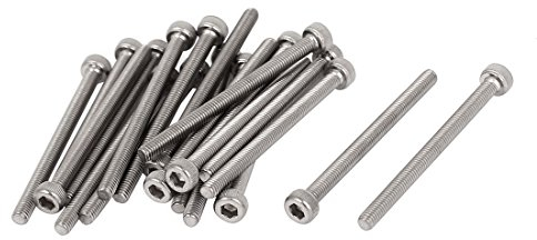 sourcing map M3 x 40 mm, 0,5 Abstand Bolzen-Cap Head Innensechskant-Schrauben, 20 Stück Zylinderschrauben mit Innensechskant Zylinderkopfschrauben Maschinenschrauben Edelstahl Gewindeschrauben