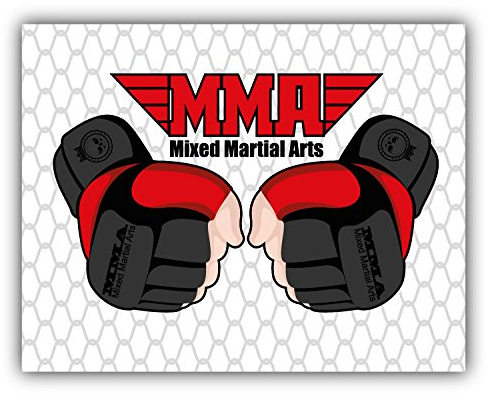 MMA Mixed Martial Arts Hands Hochwertigen Auto-Autoaufkleber 12 x 10 cm