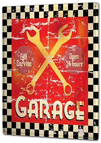 Blechschild Wandschild 30x40 cm Vintage Retro Metallschild Oldtimer Auto Werkstatt