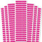 INDIGOS UG Namensaufkleber Kinder - 51x7 mm - 140 Stück Sticker für Kinder, Schule und Kindergarten - Stifte, Federmappe, Lineale - pinker Hintergrund - individueller Aufdruck