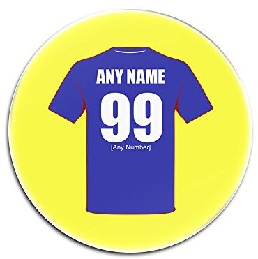 Personalised Gift - Portsmouth Glass Round Coasters (Football Club Design Theme, Colour Options) - Any Name/Message on Your Unique Mat Pad - The Pompey