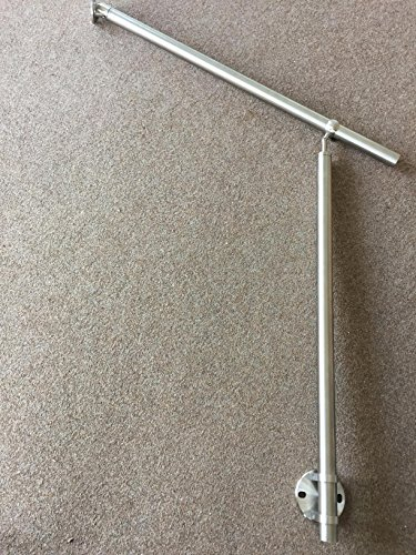 Edelstahl Handlauf SARA Treppengeländer Geländer Edelstahlhandlauf Wandhandlauf V2A Montagematerial von Bayram® Bauhöhe ca. 90cm (60 cm)