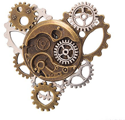 BLESSUME Vintage Retro-Legierung Steampunk Brosche (N)