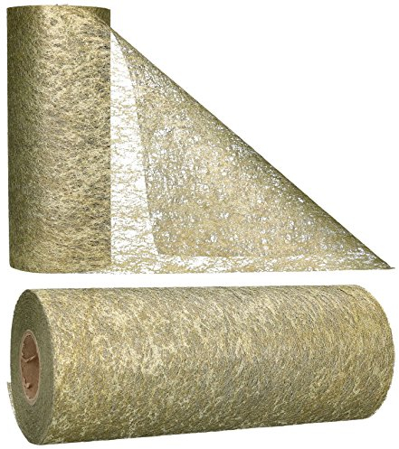 AmaCasa Tischläufer Gold (23 cm x 20 m) – Hochwertiges Vliesband für stilvolle Tischdekoration bei Hochzeiten, Geburtstagen & besonderen Anlässen