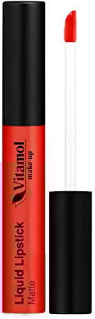 Vitamol Make-up Lipstick liquid lipstick for face makeup matte effect anti-shine no transfer 6 ml (Rose)