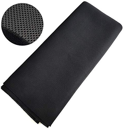 RMFC Cloth Stereo Mesh Fabric for Speaker Repair, Black - 55 x 40 in / 140 x 100 cm