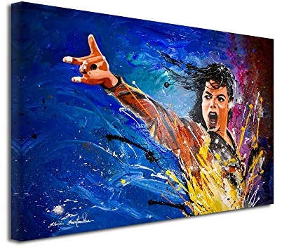 DECLINA, Dekoratives Bild, Wandbild, Wohnzimmer, Deko, Gemälde, limitierte Serie, Michael Jackson, 50 x 30 cm
