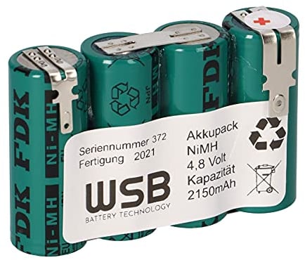 Akku passend für Wolf Rasenschere Accu 60 ACCU60 4,8 Volt 2150mAh