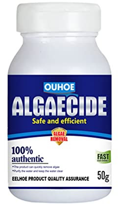 Yusat Aquarium Algae Remover, Aquarium Algaecide Algae Control Moss Remover for Pond Fish Tank, Cyanobacteria Treatment/Blue Green Algae Remover for Tropical Aquarium and Freshwater Fish Tank 50g