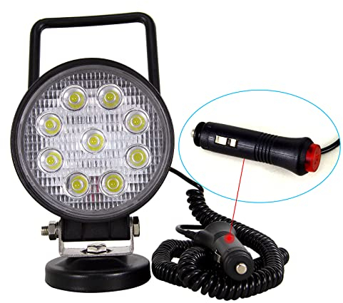 Willpower Led Arbeitsscheinwerfer Bar mit magnetfuß 4 Zoll 10cm 27W Led Scheinwerfer 12V 24V Wasserdicht Flutlicht Zusatzscheinwerfer Rückfahrscheinwerfer für Offroad Auto Traktor Boot LKW 4x4