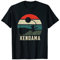 Kendama Trick Silhouette, Retro-Sonnenuntergang, Spirit Of Kendama T-Shirt