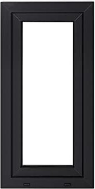 Komforta Finestre bianco/antracite – tutte le dimensioni (larghezza x altezza) 600 x 1200 mm – Finestra garage/casetta da giardino in PVC (larghezza x altezza) 60 x 120 cm 3 vetri DIN girevole a