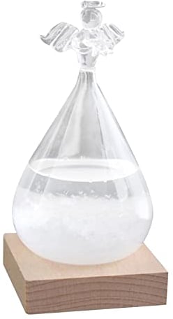 Sturmglas Wetterstationen- Kreative Wetterglas Dekorative Glasflasche Kristall Wettervorhersage Flasche Dekorative Indoor Barometer Glas Wettervorhersage Globuss Desktop Wetterstation