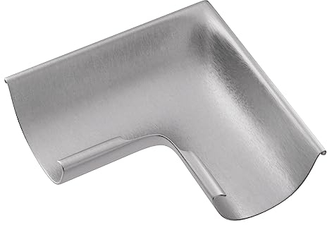 Rinnenwinkel für Dachrinne, Dachrinnewinkel Außenecke aus Titan und Zink, Breiter Rinnenwinkel mit hohem Wasserdurchfluss zum Rinnensystem 6tlg / 333-150 mm