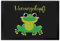 Hereingehüpft Fußmatte XL in 40x60 cm mit süßem Frosch als hübsche Einladung ins eigene Zuhause oder vor dem Kinderzimmer um alle willkommen zu heißen