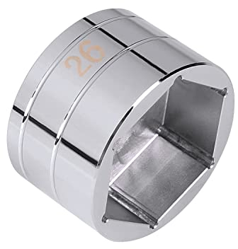 vbaxy 26mm Stecknuss Flach Top Cap Socket für Fox Gabel Nuss 26mm Fox Gabel Werkzeug für Fox 32 34 36 38 Grip Dämpfer(26mm Socket)