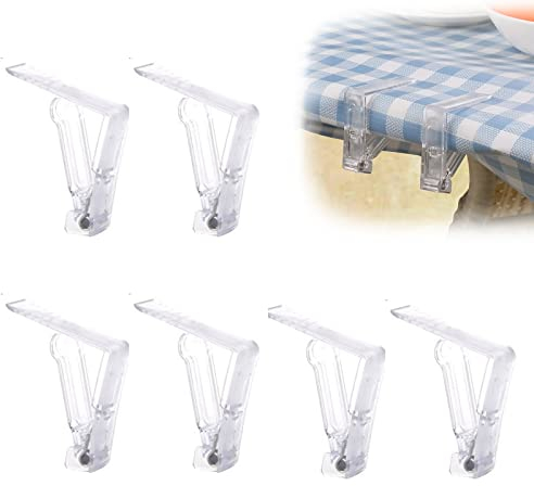 KARELLS Tischtuchklammern, Tischdecke Clips, 6 Stück Tischabdeckungsklemmen für Innen- und draußen,tischklammern für Picknicks, Partys, Hochzeiten, Abendessen, Schulen