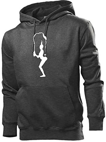 Sekt Hintern Champagne Incident Männer Hoodie Sweatshirt Dunkel Grau meliert M