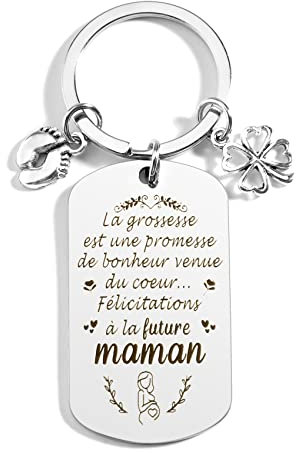 Cadeau Future Maman - Porte Clef, Fête Des Mères, Anniversaire, Grossesse - Idée Originale Du Mari à Sa Femme Enceinte