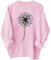 T-shirt léger à manches longues surdimensionné ample décontracté col rond manches mi-longues T-shirts tortues, rose, XL