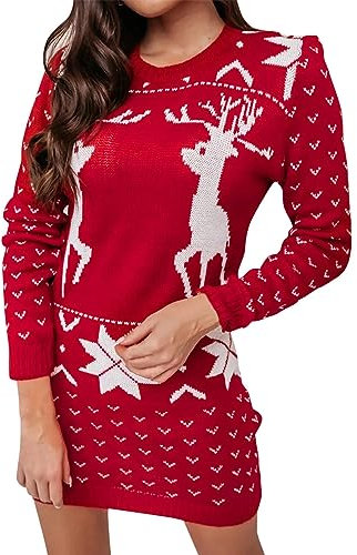 XTBFOOJ Weihnachten cordjacke Damen Weihnachten Print weihnachtskleider Damen Schuhe ausgefallene Pullover Damen Tight Long Sleeve top Women dünne Sommerjacke Damen Oversize Sweatshirt Damen
