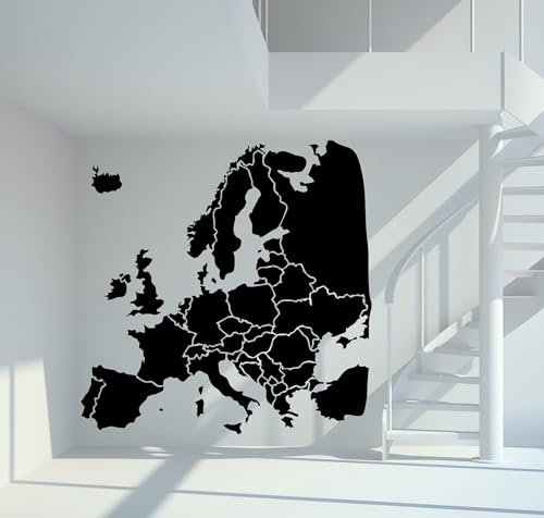 Wandtattoo Karte Europa Größe L - ca. 80cm x 80cm