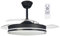 wonderlamp - Ventilador LED aspas plegables Surpino Negro 45W con Memoria de encendido y Mando a distancia CCT Regulable