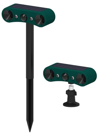 DINOWIN Solar bewegungsmelder Alarm Außen 130 dB lauter PIR Bewegungssensor Anti-Diebstahl Alarmanlage Alarmlampe für Garage, Bauernhof, Scheune, Yard (2 STK)
