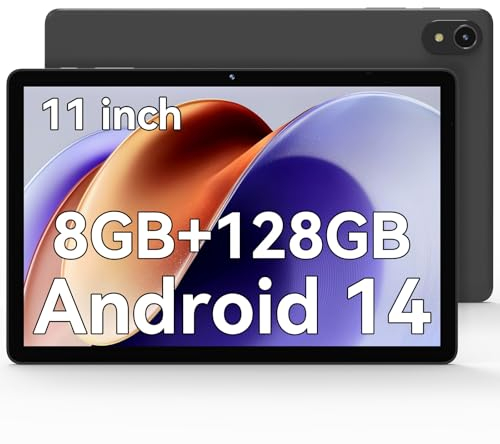 ApoloSign 11 Zoll Android 14 Tablet 8GB RAM 128GB + 1TB Erweiterbar Octa-Core Prozessor 7000mAh Langzeit-Akku HD IPS Display Für Streaming, Gaming & Arbeit