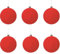 Emopeak Samt-Weihnachtskugeln, Ornamente, 6 Stück, 6 cm, Weihnachtskugeln, Dekoration für Weihnachtsbaum und Geburtstagsparty, Rot, 5,9 cm
