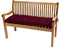 TexDeko® Garden Gartenbank-Auflage 140 x 40 x 8cm wasserabweisend UV - beständig mit Oeko-TEX Zertifikat gesteppt Bankpolster Bankkissen Polsterauflage Sitzpolster Bankauflage Sitzkissen (Bordeaux)