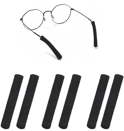 3 Paia Copri Aste in Maglia per Occhiali, Cuscinetti Auricolari in Maglieria per Occhiali, Gancio Orecchio Morbido per Occhiali, Cuscinetti Antiscivolo per Le Orecchie Degli Occhiali da Lettura/Sole