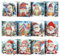 Diamond Painting Weihnachten, 12 Stück Karten Mit Umschlag Set, 5D Klein 15x15 Deko Weihnachtsgeschenke (Style-1)