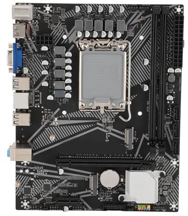 Supporti Scheda Madre H610M K per CPU LGA1700 12 13 14 Generazione, Scheda Madre Mining DDR4 capacità 64 GB PCIe3.0x16, Interfaccia Multimediale VGA HD, per PC Fai da Te