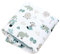 TupTam Krabbeldecke für Baby 120x120 cm - Gepolsterte Spieldecke Baby Baumwolle, XXL, OEKO-TEX, Weich & Hautfreundlich, Farbe: Rund 120 cm/Zoo Grün