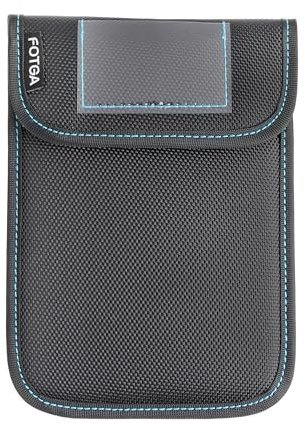 FOTGA Filtertasche für 4x5.65 Zoll Kamerafilter, wasserdichte Nylon Objektivfilter Tasche mit Transparenter Etikettentasche und Klettverschluss, für 1 Rechteckfilter 100x150mm 4x5,65 Cinema Filter