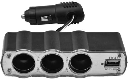 Distributore di uscita per auto, splitter accendisigari auto a 3 vie | Accessori per accendisigari per GPS, registratore auto, riscaldamento sedile e frigorifero auto, universo