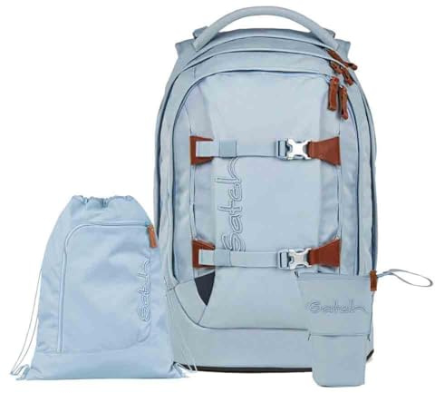 Satch Pack Pencil Slider Light Edition Schulrucksack Set 3tlg. inkl. Sportbeutel (Nordic Ice Blue)