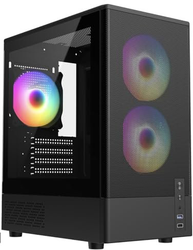 OCHW F3 Black RGB Gaming PC, Ryzen 4100 Quad Core • RTX 3050 6GB Graphics Card • 8GB 3200MHz DDR4 • 1TB SSD • 700W PSU • Gaming Case • WIFI • Windows 11 Pro