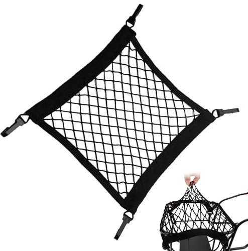 Mppchhn Fahrrad Gepäcknetz, Dehnbares Netz, Schwerlastiges elastisches Netz mit schnellspanner Halterung für Reise Camping Boot
