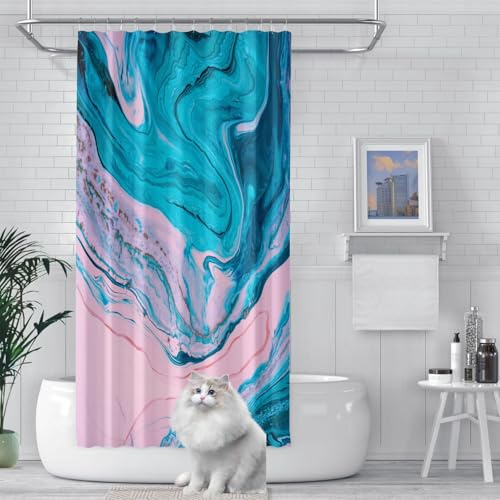 XUCHOU Duschvorhang Textil 80 x 190 cm Wasserdicht, Anti-Schimmel-Effekt Duschrollo für Badewanne Viele Schöne Duschvorhänge Zur Auswahl für Badewanne Und Dusche, Weiß