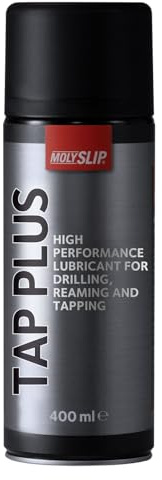 Molyslip TAP PLUS Tapping Cutting Lubricant Spray Aerosol 400ml – Premium High Performance Lubricant Anti Wear Grease Maximises Tool Life – Drilling, Reaming, Tapping
