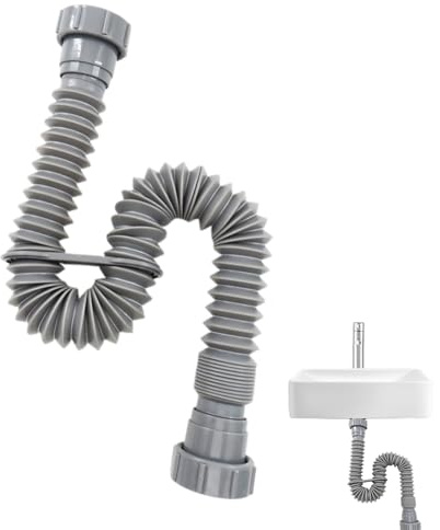 Sink Drain Pipe – Wear Resistant Replacement Kit, Versatile Under Sink Plumbing Pipe Kit for Kitchen Sinks, Easy Installation Plumbing Pipes Set, Compact and Leak-Resistant Design for Home, Apartment