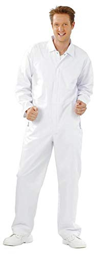 Planam 5350044 Food Herren Overall, Reinweiß, Größe 44