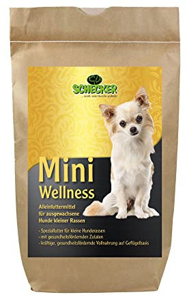 Schecker Trockenfutter - Mini Wellness mit Geflügel - kleine Kugeln - ideal für kleine Hunderassen 6 kg