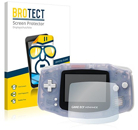 BROTECT (2 Stück Schutzfolie für Nintendo Gameboy Advance GBA Displayschutz Folie Made in Germany, Ultra-Klar