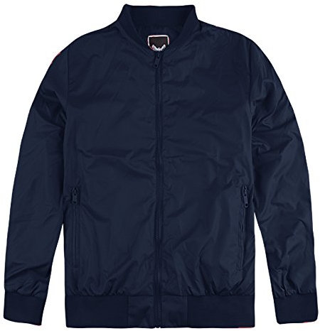 Brave Soul Mens Sanjay Bomber Jacket Navy - Small