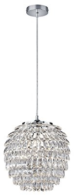 Reality Leuchten Deckenleuchte Petty R30451906, Metall Chrom, Schirm Acryl, exkl. E27