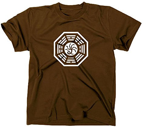 Lost Die Hydra T-Shirt Logo Dharma Initiative, braun, XL